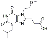 3-[3-ISOBUTYL-7-(2-METHOXYETHYL)-2,6-DIOXO-2,3,6,7-TETRAHYDRO-1H-PURIN-8-YL]PROPANOIC ACID Struktur