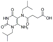 N-(6-AMINO-1-ISOBUTYL-2,4-DIOXO-1,2,3,4-TETRAHYDRO-PYRIMIDIN-5-YL)-N-ISOBUTYL-SUCCINAMIC ACID Struktur