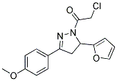 1-(CHLOROACETYL)-5-(2-FURYL)-3-(4-METHOXYPHENYL)-4,5-DIHYDRO-1H-PYRAZOLE Struktur