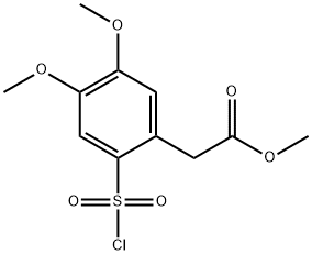 METHYL 2-(2-(CHLOROSULFONYL)-4,5-DIMETHOXYPHENYL)ACETATE Struktur