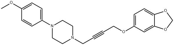 1-[4-(1,3-BENZODIOXOL-5-YLOXY)-2-BUTYNYL]-4-(4-METHOXYPHENYL)PIPERAZINE Struktur