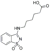 6-(1,1-DIOXO-1H-1LAMBDA6-BENZO[D]ISOTHIAZOL-3-YLAMINO)-HEXANOIC ACID Struktur