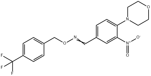 4-MORPHOLINO-3-NITROBENZENECARBALDEHYDE O-[4-(TRIFLUOROMETHYL)BENZYL]OXIME Struktur