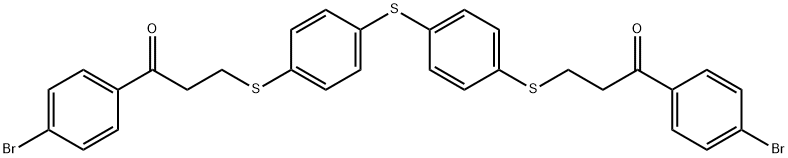 1-(4-BROMOPHENYL)-3-((4-[(4-([3-(4-BROMOPHENYL)-3-OXOPROPYL]SULFANYL)PHENYL)SULFANYL]PHENYL)SULFANYL)-1-PROPANONE Struktur