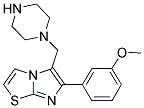 6-(3-METHOXY-PHENYL)-5-PIPERAZIN-1-YLMETHYL-IMIDAZO[2,1-B]THIAZOLE Struktur