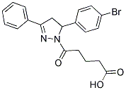 5-[5-(4-BROMOPHENYL)-3-PHENYL-4,5-DIHYDRO-1H-PYRAZOL-1-YL]-5-OXOPENTANOIC ACID Struktur