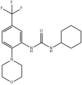 (CYCLOHEXYLAMINO)-N-(2-MORPHOLIN-4-YL-5-(TRIFLUOROMETHYL)PHENYL)FORMAMIDE Structure