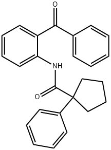 N-(2-(PHENYLCARBONYL)PHENYL)(PHENYLCYCLOPENTYL)FORMAMIDE Struktur