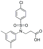 3-[(4-CHLORO-BENZENESULFONYL)-(3,5-DIMETHYL-PHENYL)-AMINO]-PROPIONIC ACID Struktur