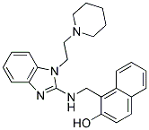 1-((1-(2-(PIPERIDIN-1-YL)ETHYL)-1H-BENZO[D]IMIDAZOL-2-YLAMINO)METHYL)NAPHTHALEN-2-OL Struktur