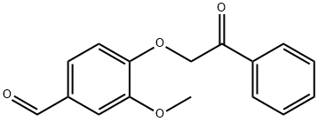 3-METHOXY-4-(2-OXO-2-PHENYLETHOXY)BENZALDEHYDE Struktur