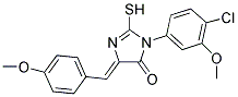 3-(4-CHLORO-3-METHOXY-PHENYL)-2-MERCAPTO-5-(4-METHOXY-BENZYLIDENE)-3,5-DIHYDRO-IMIDAZOL-4-ONE Struktur