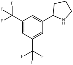 2-(3,5-BIS-TRIFLUOROMETHYL-PHENYL)-PYRROLIDINE Struktur