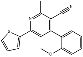 4-(2-METHOXYPHENYL)-2-METHYL-6-(2-THIENYL)NICOTINONITRILE Structure