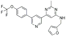 N-(2-FURYLMETHYL)-2-METHYL-6-(5-[4-(TRIFLUOROMETHOXY)PHENYL]PYRIDIN-3-YL)PYRIMIDIN-4-AMINE Struktur