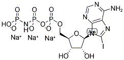 8-IODO-ADENOSINE-5'-[(BETA,GAMMA)-IMIDO]TRIPHOSPHATE, SODIUM SALT Struktur