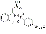 3-(4-ACETYLAMINO-BENZENESULFONYLAMINO)-3-(2-CHLORO-PHENYL)-PROPIONIC ACID Struktur