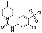 2-CHLORO-4-[(4-METHYL-PIPERIDINE-1-CARBONYL)-AMINO]-BENZENESULFONYL CHLORIDE Struktur