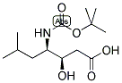 (3R,4R)-N-(TERT-BUTOXYCARBONYL)-4-AMINO-3-HYDROXY-6-METHYLHEPTANOIC ACID Struktur