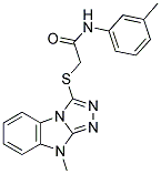 N-(3-METHYLPHENYL)-2-[(9-METHYL-9H-[1,2,4]TRIAZOLO[4,3-A]BENZIMIDAZOL-3-YL)THIO]ACETAMIDE Struktur