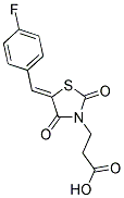 3-[(5Z)-5-(4-FLUOROBENZYLIDENE)-2,4-DIOXO-1,3-THIAZOLIDIN-3-YL]PROPANOIC ACID Struktur