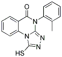 1-MERCAPTO-4-(2-METHYLPHENYL)[1,2,4]TRIAZOLO[4,3-A]QUINAZOLIN-5(4H)-ONE Struktur