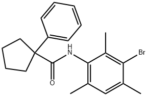 N-(3-BROMO-2,4,6-TRIMETHYLPHENYL)(PHENYLCYCLOPENTYL)FORMAMIDE Structure