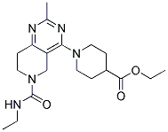 1-(6-ETHYLCARBAMOYL-2-METHYL-5,6,7,8-TETRAHYDRO-PYRIDO[4,3-D]PYRIMIDIN-4-YL)-PIPERIDINE-4-CARBOXYLIC ACID ETHYL ESTER Struktur