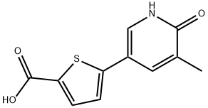 5-(6-HYDROXY-5-METHYL-PYRIDIN-3-YL)-THIOPHENE-2-CARBOXYLIC ACID Struktur