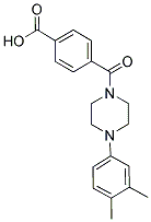 4-([4-(3,4-DIMETHYLPHENYL)PIPERAZIN-1-YL]CARBONYL)BENZOIC ACID Struktur