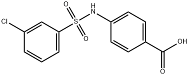 4-([(3-CHLOROPHENYL)SULFONYL]AMINO)BENZOIC ACID Struktur