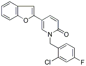 5-(1-BENZOFURAN-2-YL)-1-(2-CHLORO-4-FLUOROBENZYL)PYRIDIN-2(1H)-ONE Struktur