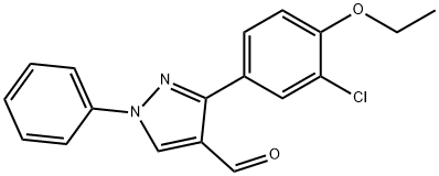 3-(3-CHLORO-4-ETHOXY-PHENYL)-1-PHENYL-1H-PYRAZOLE-4-CARBALDEHYDE Struktur