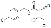 4-CHLORO-2-CYANO-3-HYDROXY-BUT-2-ENOIC ACID 4-CHLORO-BENZYLAMIDE Struktur