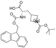 (S)-N-ALPHA-9-FLUORENYLMETHYLOXYCARBONYL-3-(N'-T-BUTYLOXYCARBONYL-AZETIDIN-3-YL)-ALANINE Struktur