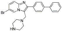 2-BIPHENYL-4-YL-6-BROMO-3-PIPERAZIN-1-YLMETHYL-IMIDAZO[1,2-A]PYRIDINE Struktur