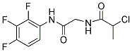 2-CHLORO-N-[2-OXO-2-[(2,3,4-TRIFLUOROPHENYL)AMINO]ETHYL]PROPANAMIDE Struktur