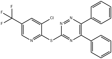 3-([3-CHLORO-5-(TRIFLUOROMETHYL)-2-PYRIDINYL]SULFANYL)-5,6-DIPHENYL-1,2,4-TRIAZINE Struktur