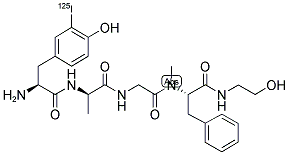 ([125I]-TYR)-(D-ALA2,N-ME-PHE4,GLYCINOL5)-ENKEPHALIN Struktur