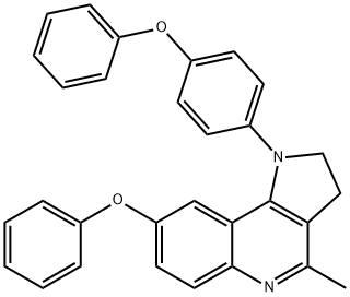 4-(4-METHYL-8-PHENOXY-2,3-DIHYDRO-1H-PYRROLO[3,2-C]QUINOLIN-1-YL)PHENYL PHENYL ETHER Struktur