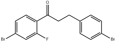 4'-BROMO-3-(4-BROMOPHENYL)-2'-FLUOROPROPIOPHENONE Struktur