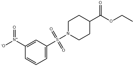 1-(3-NITRO-BENZENESULFONYL)-PIPERIDINE-4-CARBOXYLIC ACID ETHYL ESTER Struktur