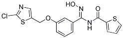 N-[(3-[(2-CHLORO-1,3-THIAZOL-5-YL)METHOXY]PHENYL)(HYDROXYIMINO)METHYL]-2-THIOPHENECARBOXAMIDE Struktur