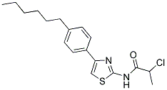 2-CHLORO-N-[4-(4-HEXYL-PHENYL)-THIAZOL-2-YL]-PROPIONAMIDE Struktur