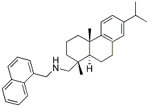 [(1R,4AS,10AR)-7-ISOPROPYL-1,4A-DIMETHYL-1,2,3,4,4A,9,10,10A-OCTAHYDRO-1-PHENANTHRENYL]-N-(1-NAPHTHYLMETHYL)METHANAMINE Struktur