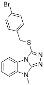 3-[(4-BROMOBENZYL)THIO]-9-METHYL-9H-[1,2,4]TRIAZOLO[4,3-A]BENZIMIDAZOLE Struktur