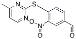 4-(4-METHYL-PYRIMIDIN-2-YLSULFANYL)-3-NITRO-BENZALDEHYDE Struktur