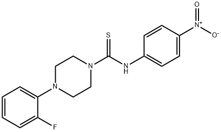 (4-(2-FLUOROPHENYL)PIPERAZINYL)((4-NITROPHENYL)AMINO)METHANE-1-THIONE Struktur