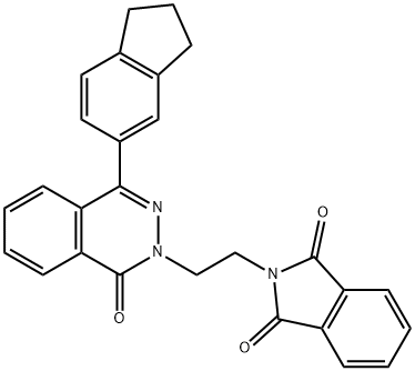 2-(2-[4-(2,3-DIHYDRO-1H-INDEN-5-YL)-1-OXO-2(1H)-PHTHALAZINYL]ETHYL)-1H-ISOINDOLE-1,3(2H)-DIONE Struktur