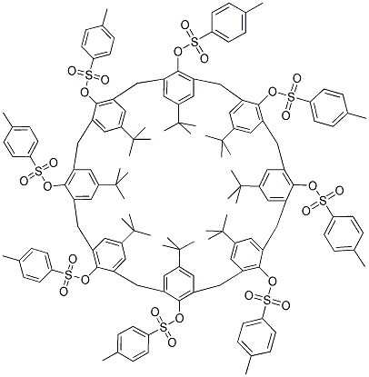 5,11,17,23,29,35,41,47-P-TERT-BUTYL-49,50,51,52,53,54,55,56-OCTAKIS[(P-TOLYLSULFONYL)-OXY]-CALIX[8]ARENE Struktur